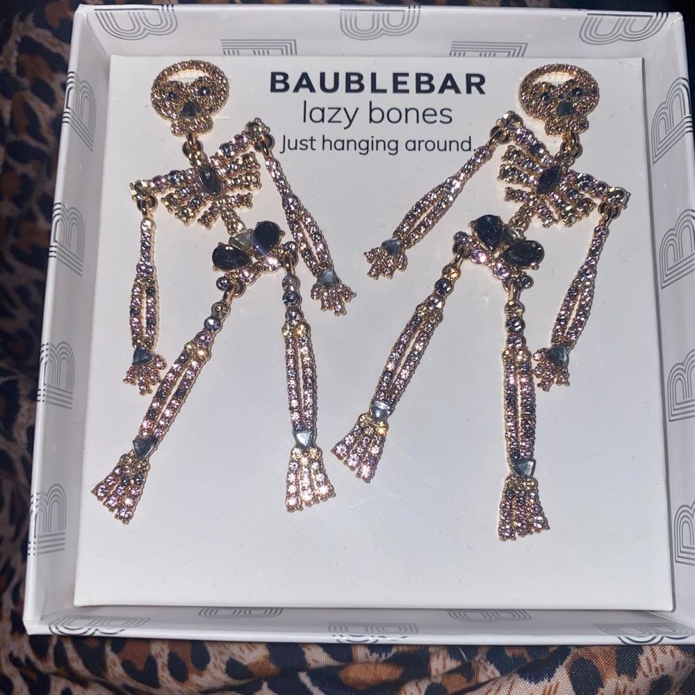 Baublebar Skeleton Earrings. Perfect for Halloween NIB